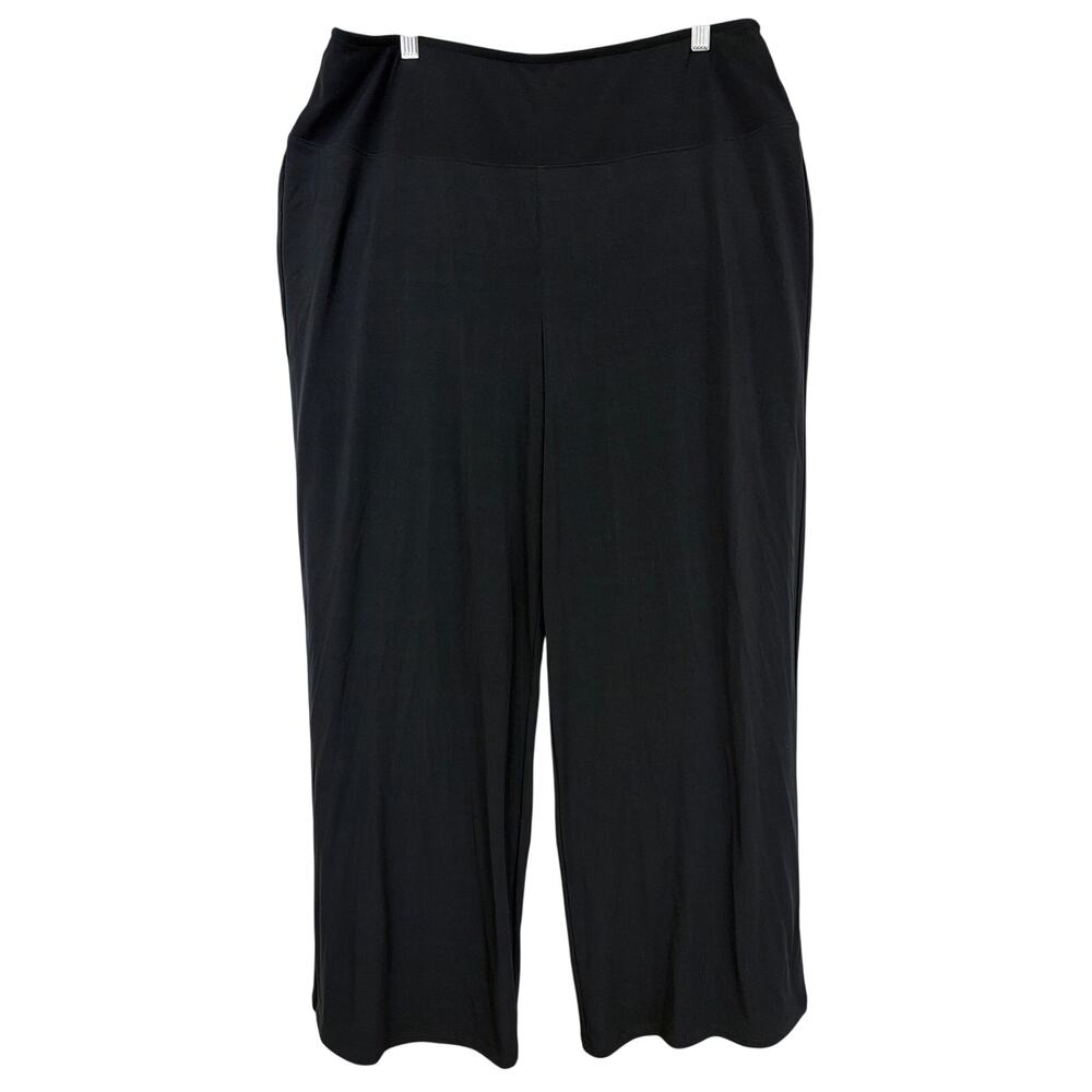 Spanx Black Wide Leg Banded Waist Lounge Pants 1X